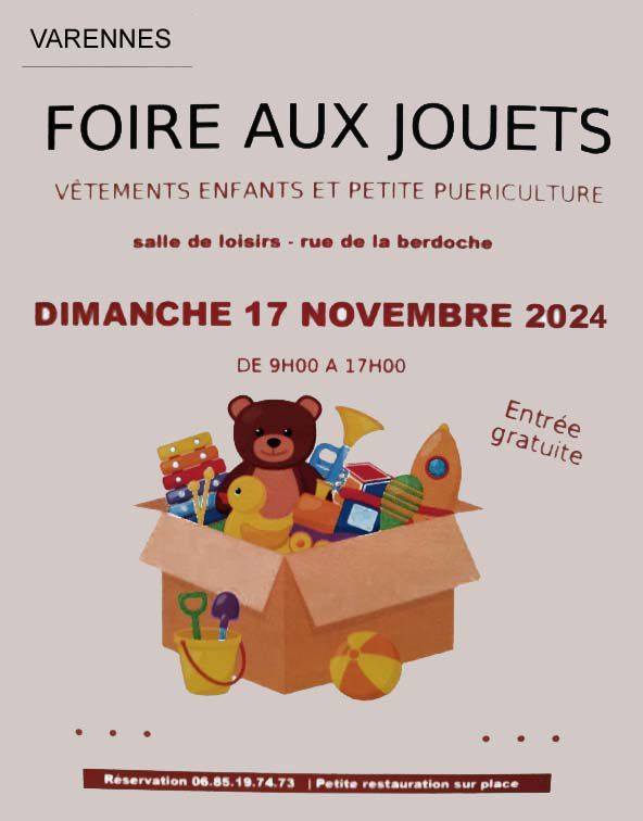 Varennes foire aux jouets, puériculture et vêtements d'enfants